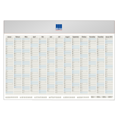 Jahresplaner – einseitig